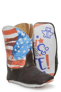 Tin Haul Infant Boys American Mini With Red White and Cute Sole - Nate's Western Wear
