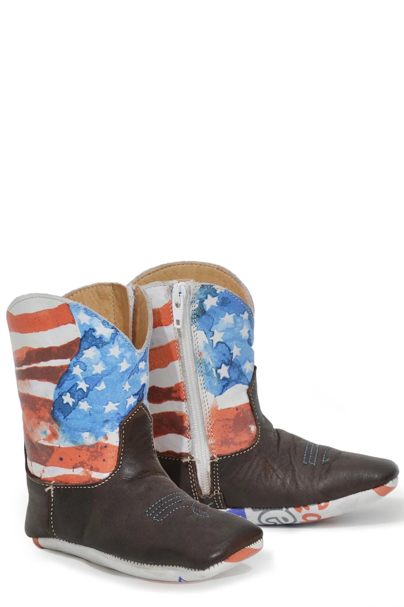 Tin Haul Infant Boys American Mini With Red White and Cute Sole - Nate's Western Wear
