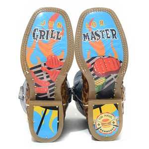 Tin Haul Kid’s Grill Master Junior Boot With BBQ Party Sole - Nate's Western Wear