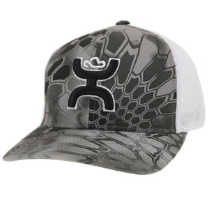 Hooey "BASS" FLEXFIT BLACK/WHITE HAT - Nate's Western Wear