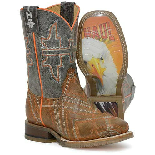 Tin Haul Kid’s Keep Me In Stitches Boot with Mini Patriot Sole - Nate's Western Wear