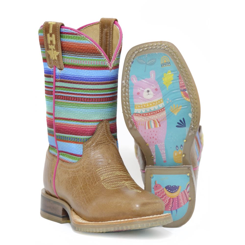 Tin Haul Kid’s Serape Boot with Llama Queen Sole - Nate's Western Wear