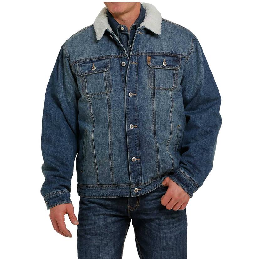 Cinch Men's Denim Conceal Carry Sherpa Jacket - Nate's Western Wear