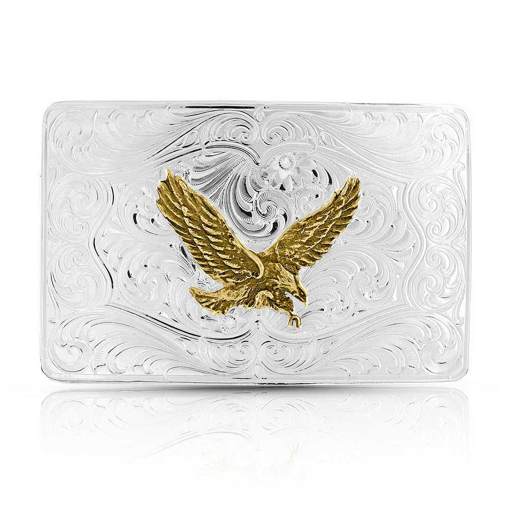 Montana Silversmiths Iconic Western Eagle Silver Belt Buckle