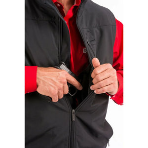 Cinch Men's Black Concealed Carry Solid Bonded Vest - Nate's Western Wear