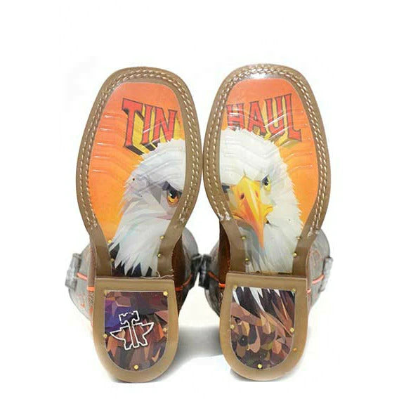 Tin Haul Kid’s Keep Me In Stitches Boot with Mini Patriot Sole - Nate's Western Wear