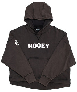 Hooey Women's Black Hoody with White Hooey Logo & Internal Phone Kangaroo Pocket - Nate's Western Wear