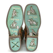 Women’s Tin Haul Wildrags Boot with Near Home Sole - Nate's Western Wear