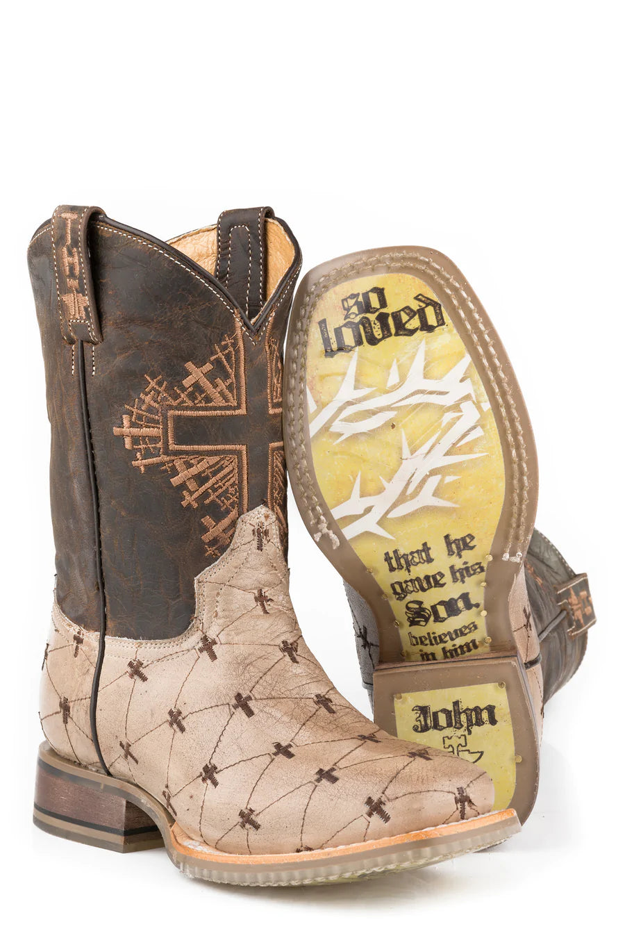 Tin Haul Kid’s Lil Gospel Boot With John 3:16 Sole - Nate's Western Wear