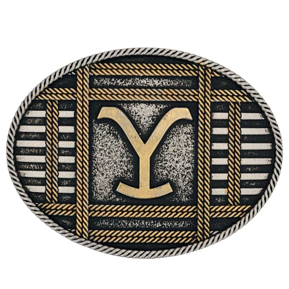 Yellowstone Squared Up Oval Belt Buckle - Nate's Western Wear