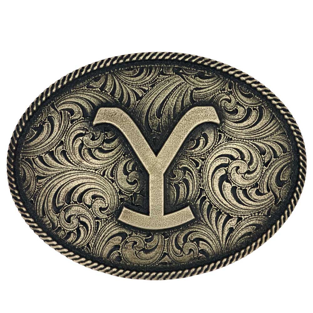 Yellowstone Fligree Oval Belt Buckle - Nate's Western Wear