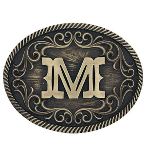 Montana Silversmiths Filigree Initial Attitude Belt Buckle