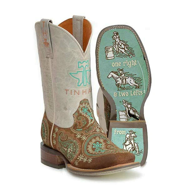 Women’s Tin Haul Wildrags Boot with Near Home Sole - Nate's Western Wear