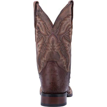 DAN POST ALAMOSA FULL QUILL OSTRICH BOOT - CHOCOLATE - Nate's Western Wear