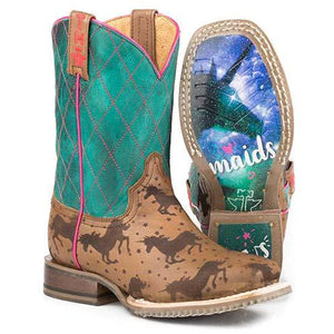 Tin Haul Kid’s Magic Unicorns Boot with Chasing Rainbows Sole - Nate's Western Wear