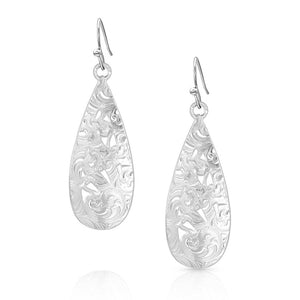 Montana Silversmiths Dancing Teardrop Filigree Earrings