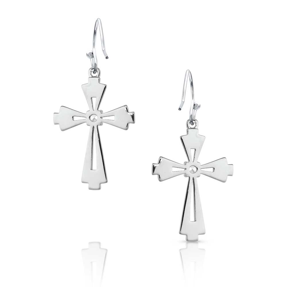 Montana Silversmiths Extended Faith Cross Earrings