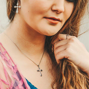 Montana Silversmiths Extended Faith Cross Earrings