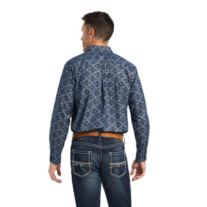 Ariat Men's LS Keanu Classic Fit Shirt - Chambray Blue - Nate's Western Wear