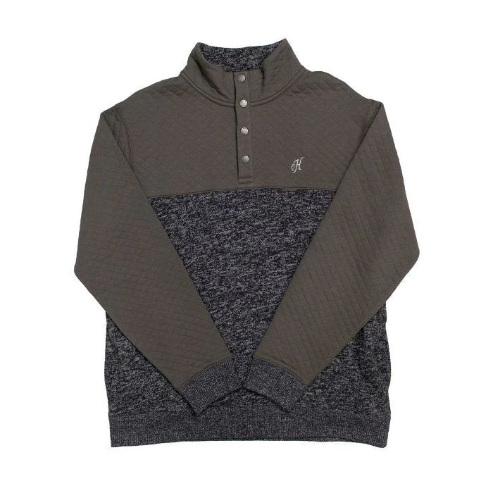 Hooey Men's "Stevie" Quilted Charcoal Pullover - Nate's Western Wear