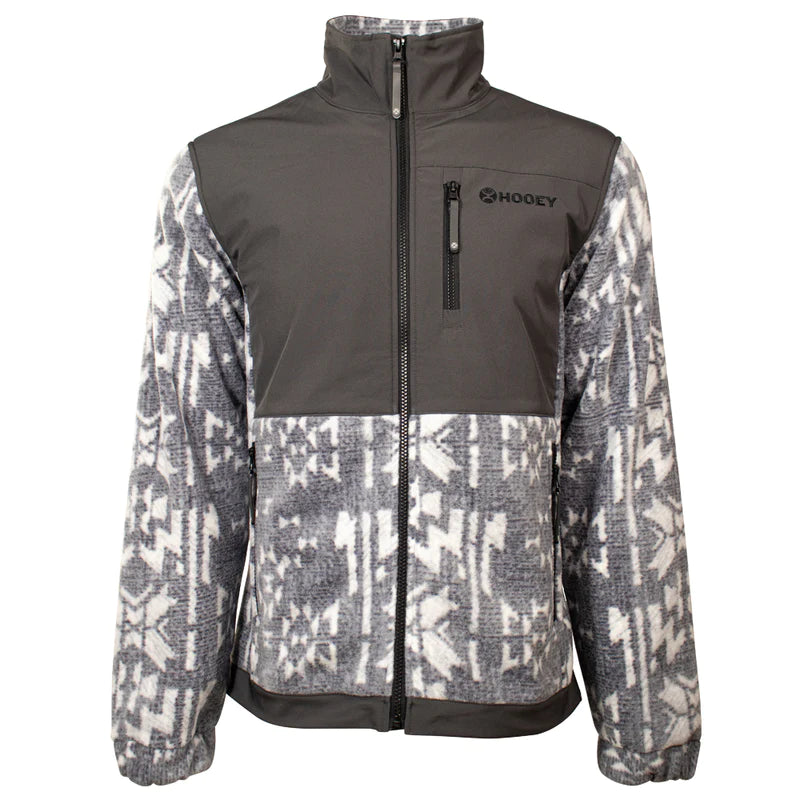 Hooey Men's Tech Fleece Jacket - Aztec/Charcoal - Nate's Western Wear