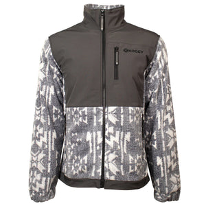 Hooey Men's Tech Fleece Jacket - Aztec/Charcoal - Nate's Western Wear