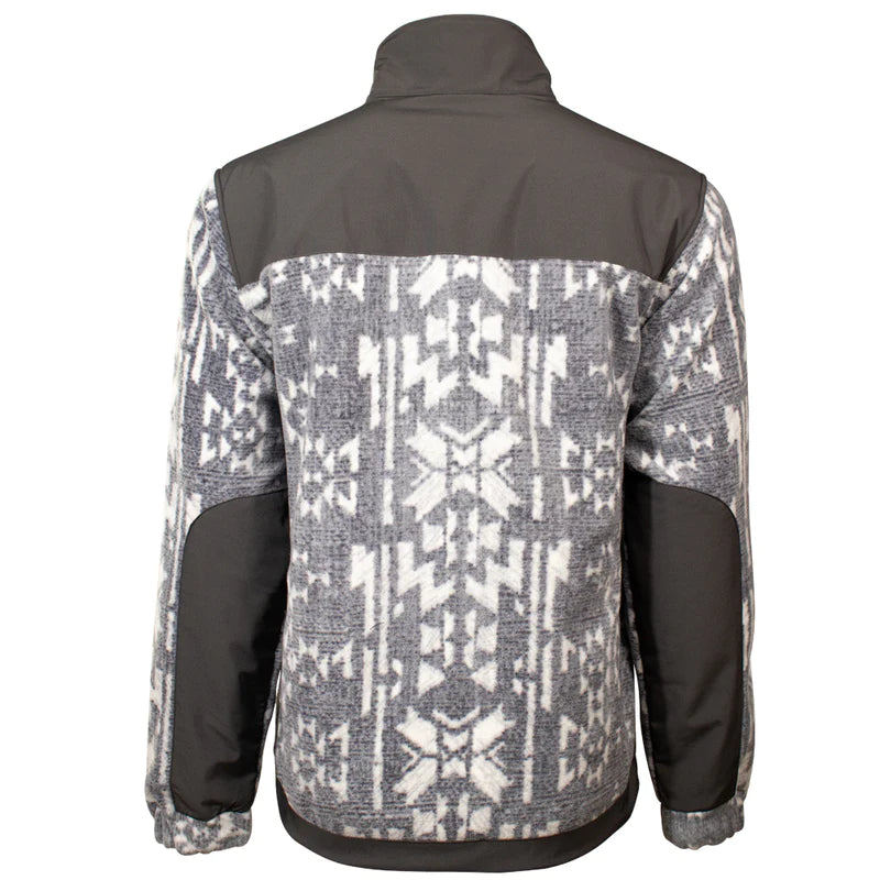 Hooey Men's Tech Fleece Jacket - Aztec/Charcoal - Nate's Western Wear