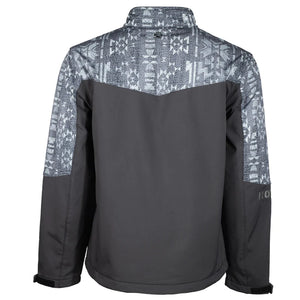 Hooey Youth Softshell Jacket - Charcoal with Aztec Detailing - Nate's Western Wear