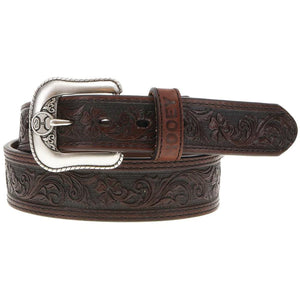 Hooey "Midnight" Filigree Embossed Belt