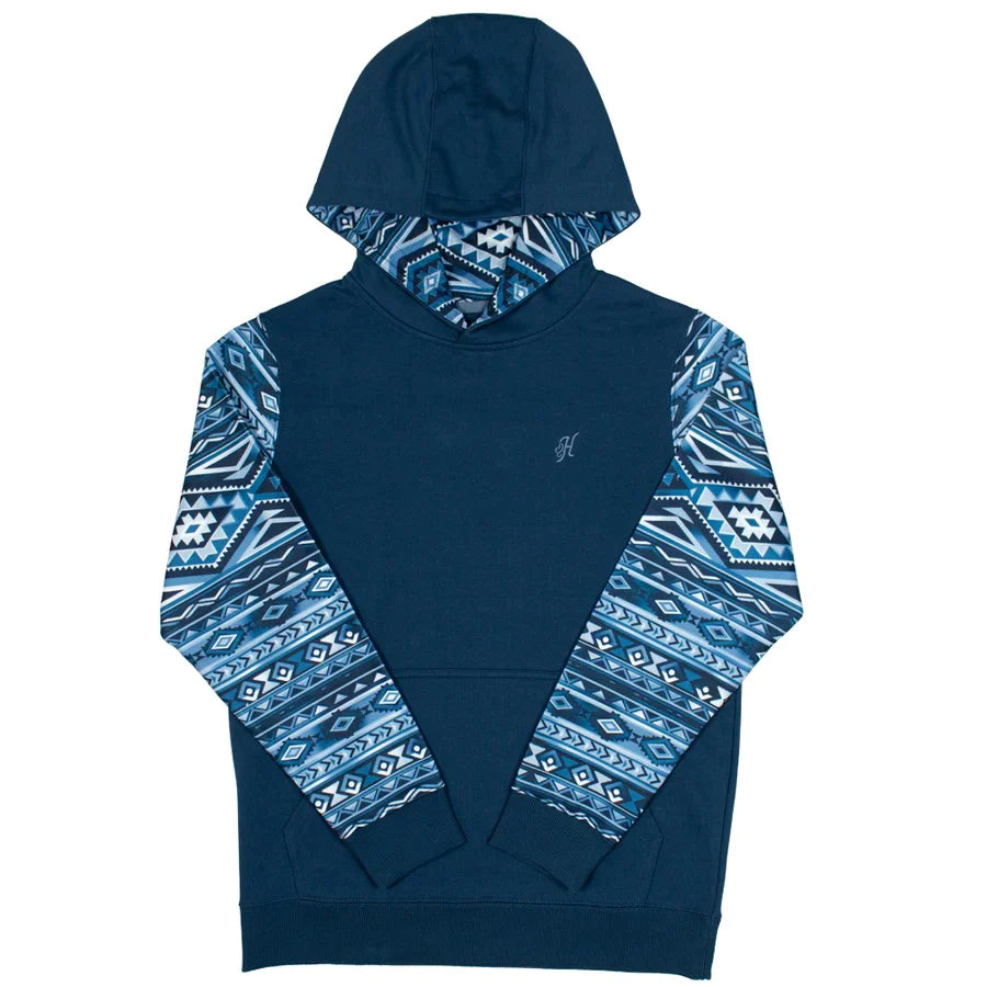 Hooey Youth Summit Navy Aztec Hoodie Sweatshirt - HH1191NVAZ-Y - Nate's Western Wear