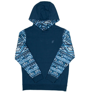 Hooey Youth Summit Navy Aztec Hoodie Sweatshirt - HH1191NVAZ-Y - Nate's Western Wear