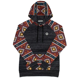 Hooey Women's "Summit" - Charcoal With Aztec Pattern Hoody - Nate's Western Wear