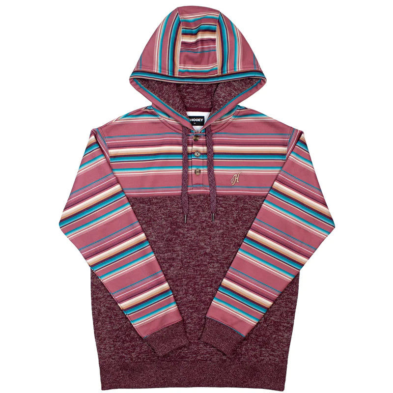 Hooey Women's "Jimmy" - Serape With Maroon Pattern Hoody - Nate's Western Wear