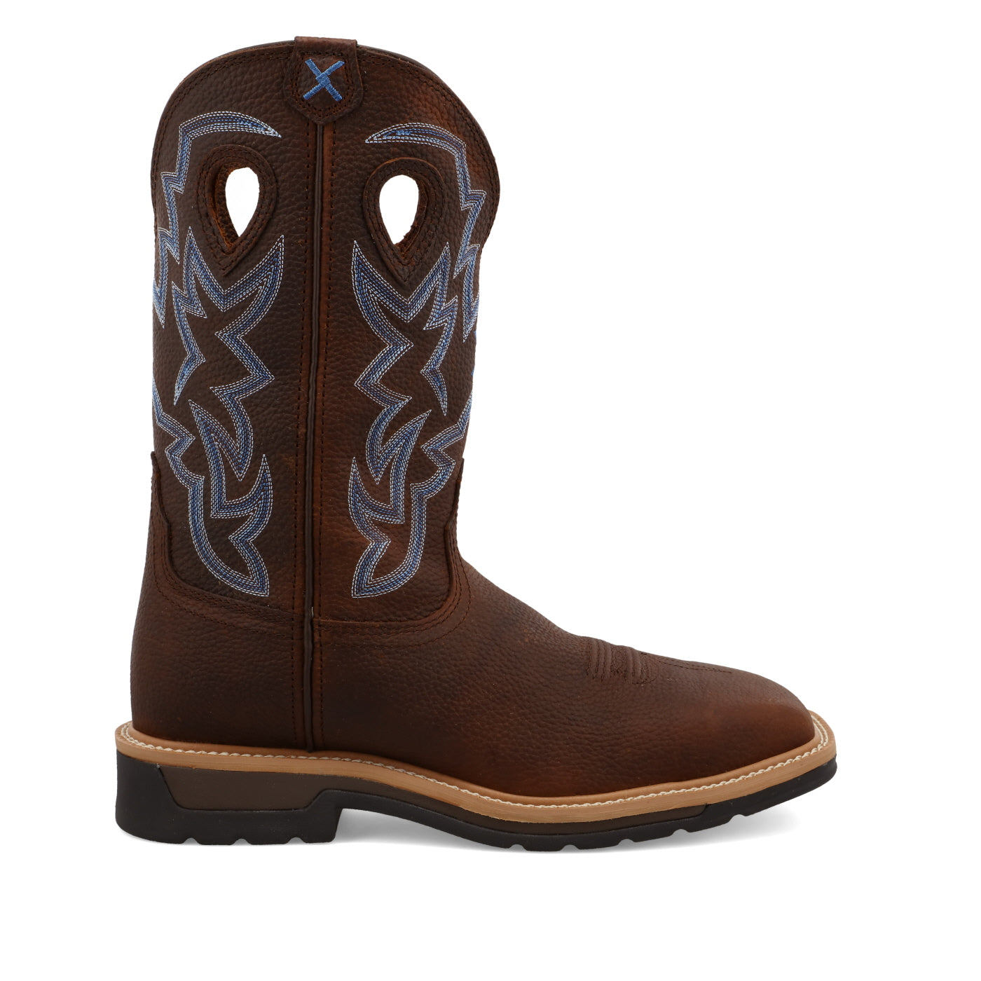 Twisted X Men's 12" Western Work Boot - Brown Pebble & Brown Pebble - Nate's Western Wear