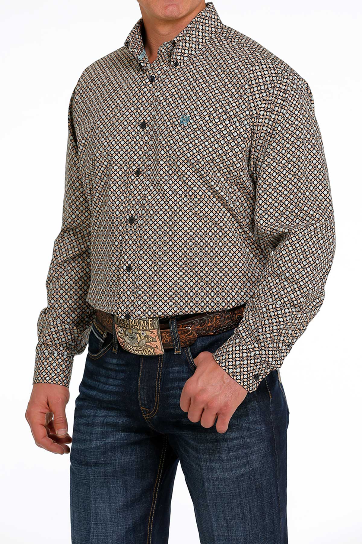 CINCH MEN'S L/S PRINT SHIRT - NAVY - Nate's Western Wear