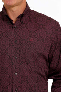 CINCH MEN'S CLASSIC L/S PRINT SHIRT - BROWN - Nate's Western Wear