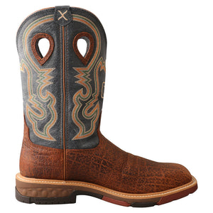 Men's Twisted X Distressed Saddle and Peacock Boot - Nate's Western Wear