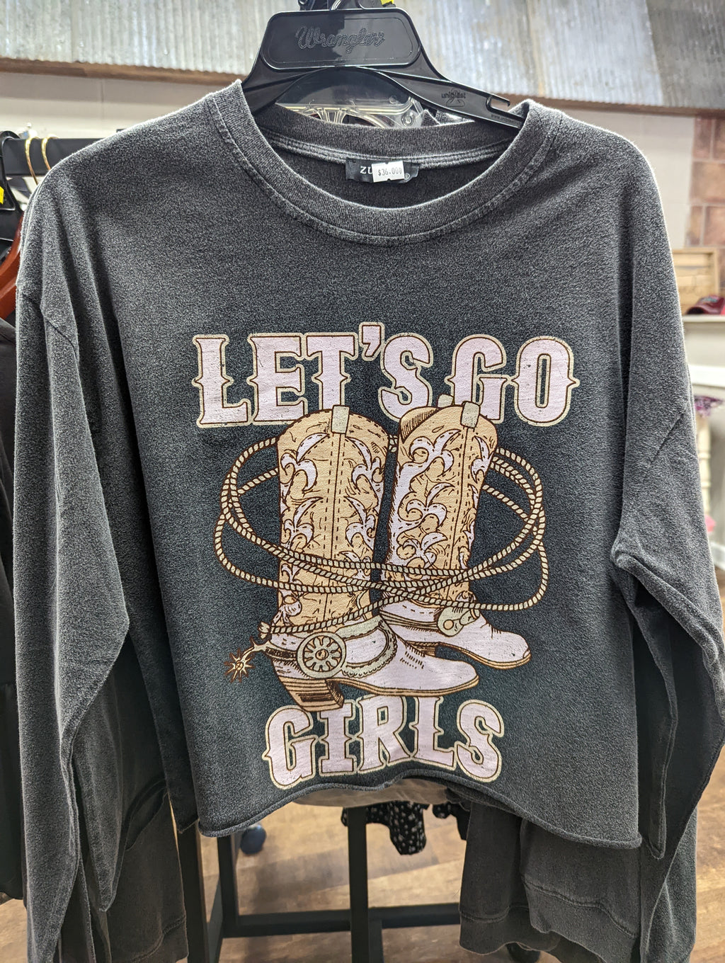 Zutter Women's -  Let's Go Girls -  Long Sleeve Crop - Nate's Western Wear