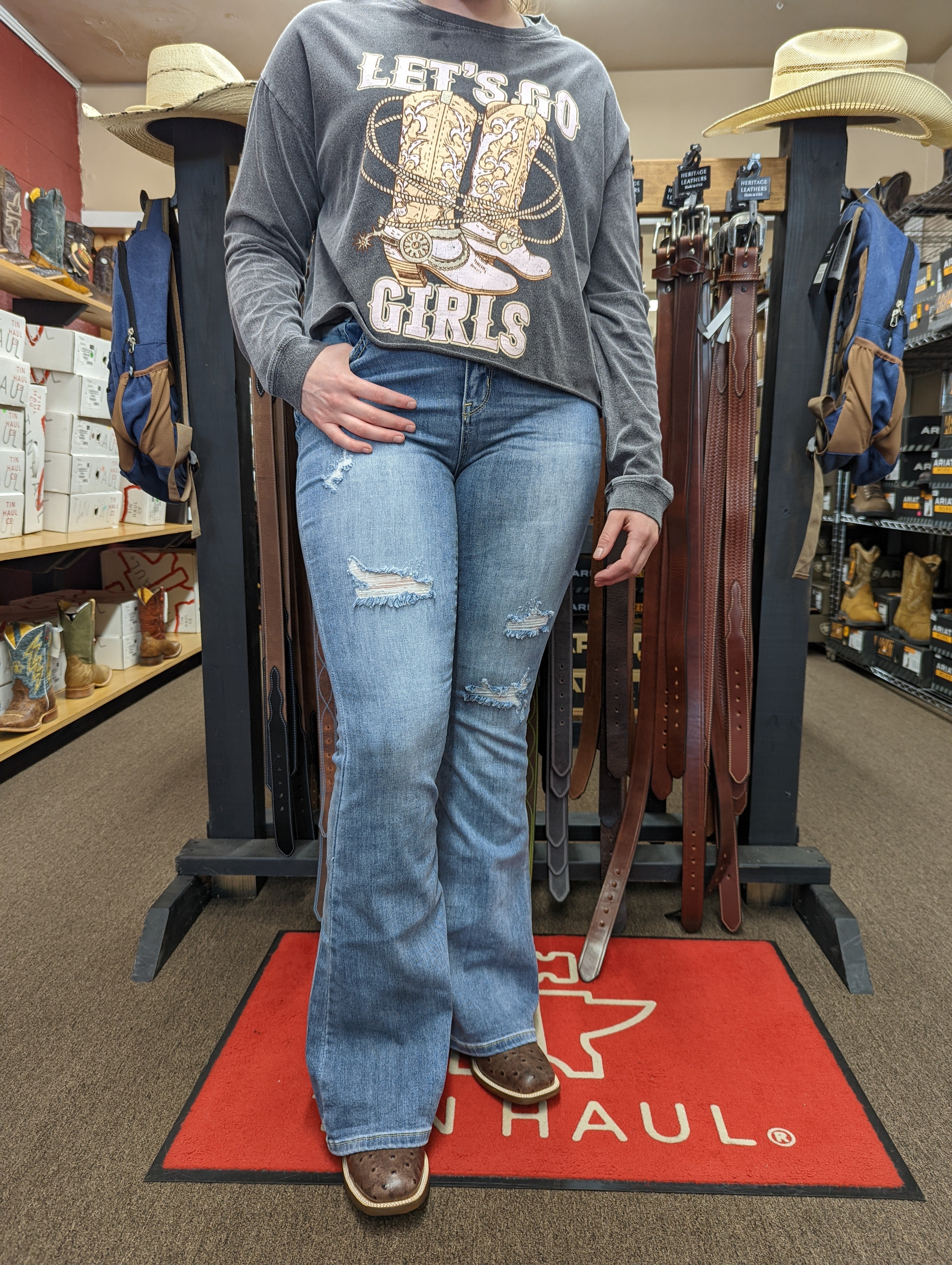 Zutter Women's -  Let's Go Girls -  Long Sleeve Crop - Nate's Western Wear