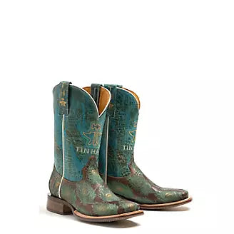 Women's Tin Haul Feather Plume Boot with Peacock Sole - Nate's Western Wear