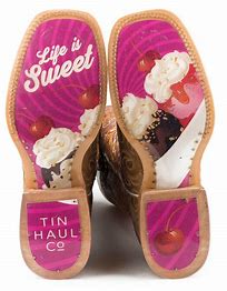 Women's Tin Haul Sunday Funday Boot with Life is Sweet Sole - Nate's Western Wear