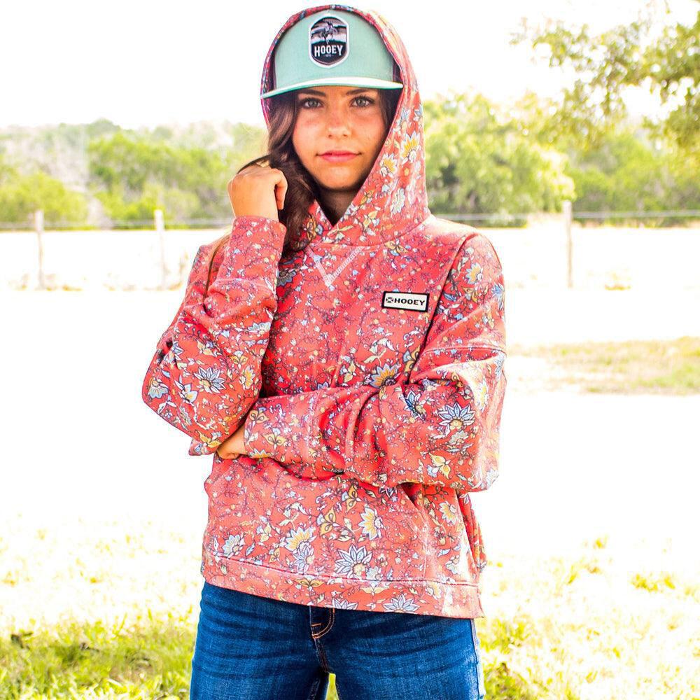 Hooey Women's Roomy Fit Poppy Western Floral Ladies Hoodie - Nate's Western Wear