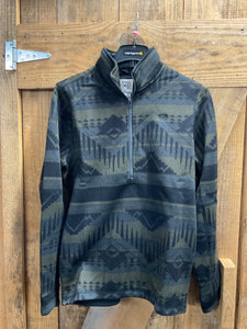 Cinch Men’s 1/2 Zip Olive Green Fleece Jacket - Nate's Western Wear
