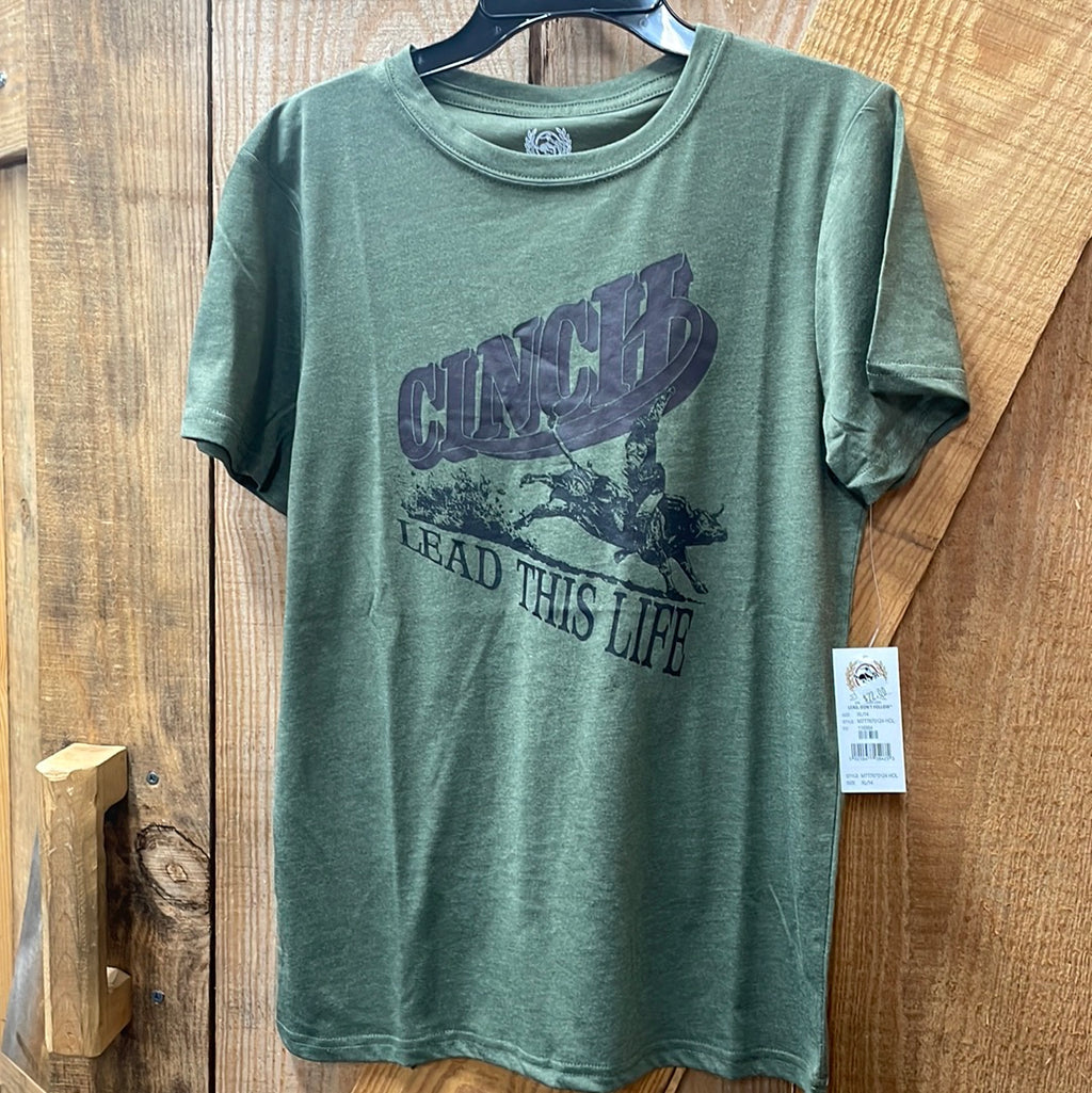 CINCH BOYS S/S TEE - OLIVE - Nate's Western Wear
