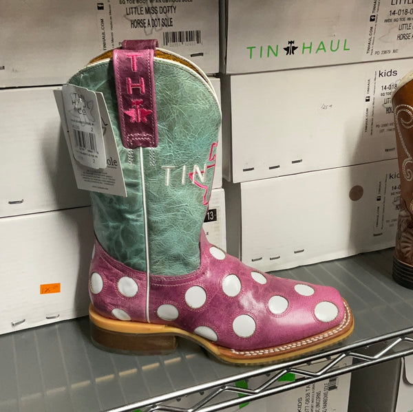 Tin Haul Kid s Little Miss Dotty With Horse A Dot Sole Nate s Western Wear