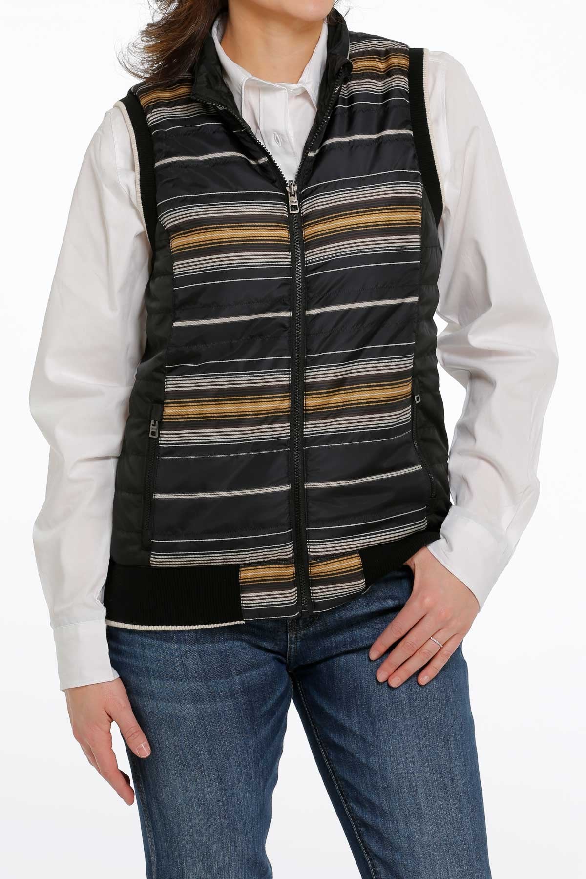 Cinch Women's Quilted Reversible Vest - Black - Nate's Western Wear