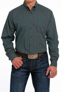 Cinch Men's Classic Fit Long Sleeve Print Western Shirt