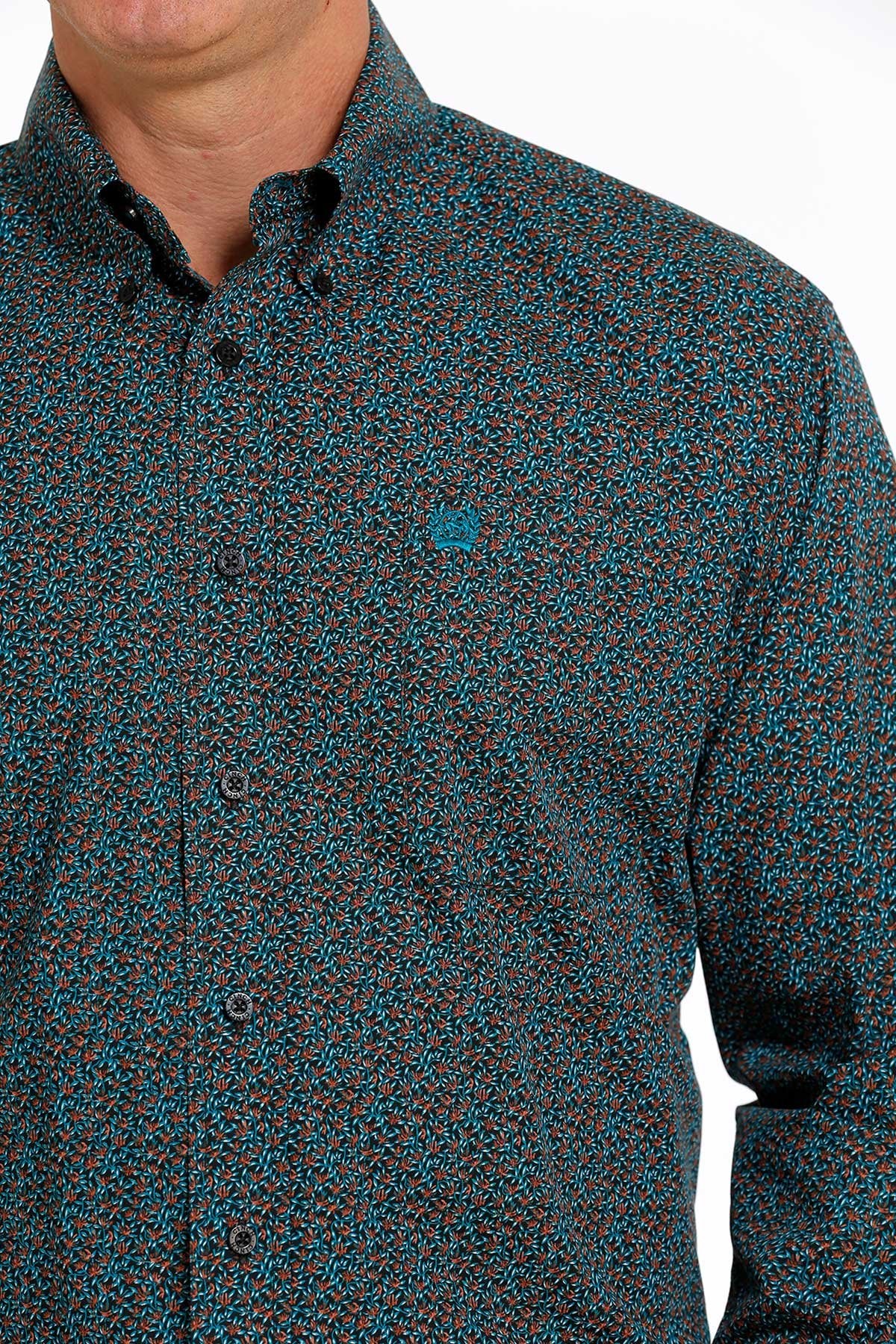 Cinch Men's Classic Fit Long Sleeve Print Western Shirt