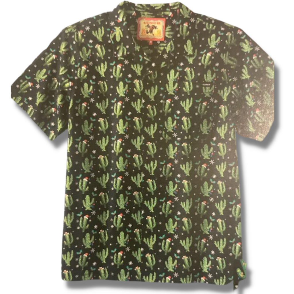 Cinch Men's Short Sleeve Camp Shirt Cactus Print - Nate's Western Wear